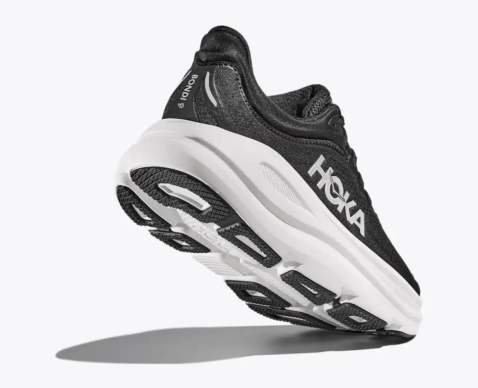 HOKA Men's Bondi 9 in Black / White