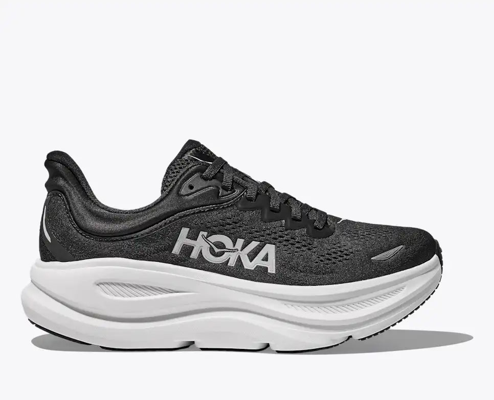 HOKA Women's Bondi 9 in Black / White